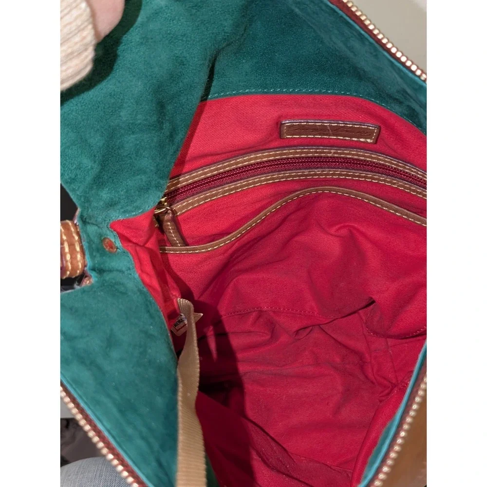 Dooney & Bourke Florentine Leather‎ Dixon Hobo Crossbody Bag BROWN
